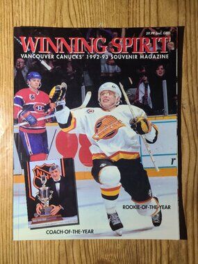 Vancouver Canucks Winning Spirit 92-93 Souvenir Magazine
